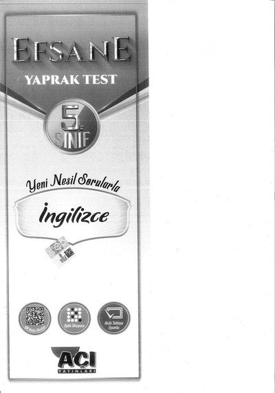 EFSANE YAPRAK TEST İNGİLİZCE Fotokopinci -