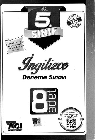 İNGİLİZCE DENEME SINAVI 8 ADET