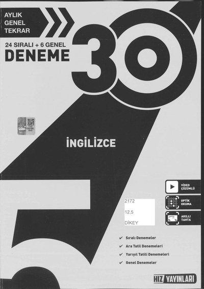 30 DENEME İNGİLİZCE