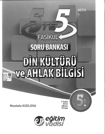 DİN KÜLTÜRÜ VE AHLAK BİLGİSİ SORU BANKASI Fotokopinci -