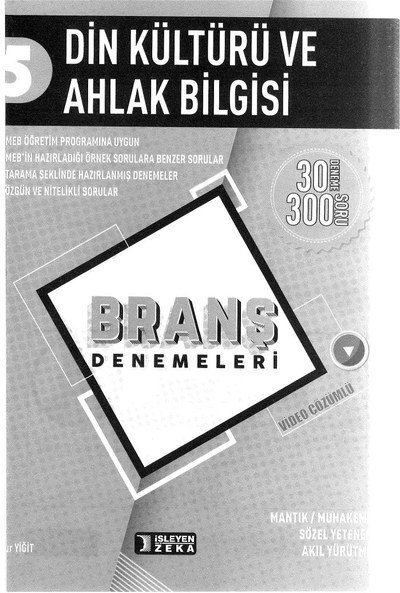 DİN KÜLTÜRÜ VE AHLAK BİLGİSİ BRANŞ DENEMELERİ Fotokopinci -