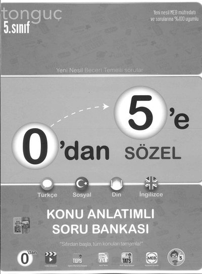 0'DAN 5'E SÖZEL KONU ANLATIMLI SORU BANKASI Fotokopinci -
