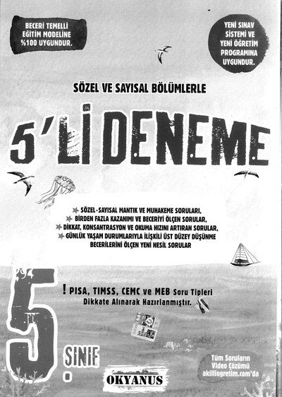 SÖZEL VE SAYISAL BÖLÜMLERLE 5'Lİ DENEME Fotokopinci -