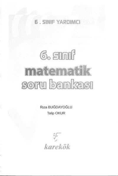 MATEMATİK SORU BANKASI Fotokopinci -