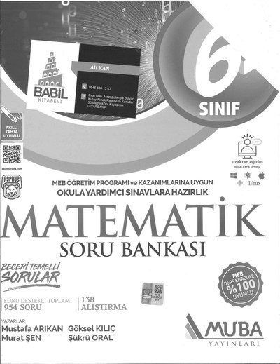 MATEMATİK SORU BANKASI Fotokopinci -