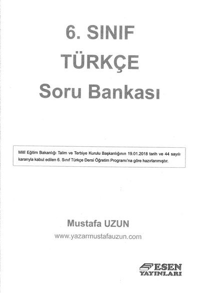 TÜRKÇE SORU BANKASI Fotokopinci -