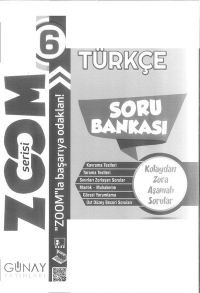 ZOOM SERİSİ TÜRKÇE SORU BANKASI Fotokopinci -
