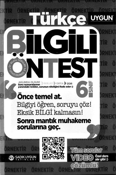 TÜRKÇE BİLGİLİ ÖNTEST Fotokopinci -