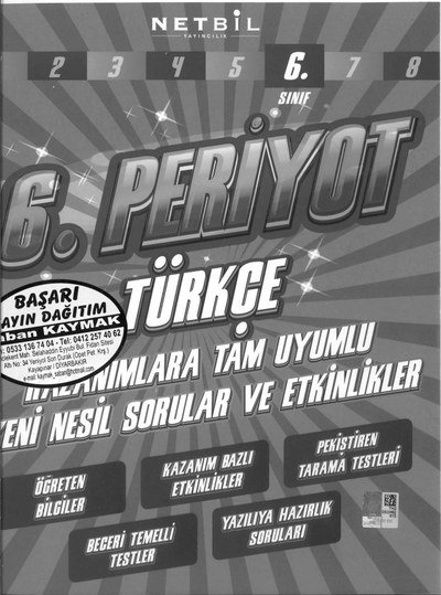 6. PERİYOT TÜRKÇE YENİ NESİL SORULAR VE ETKİNLİKLER