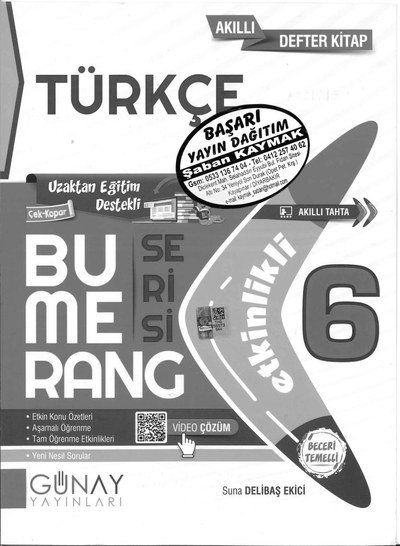 TÜRKÇE BUMERANG SERİSİ Fotokopinci -
