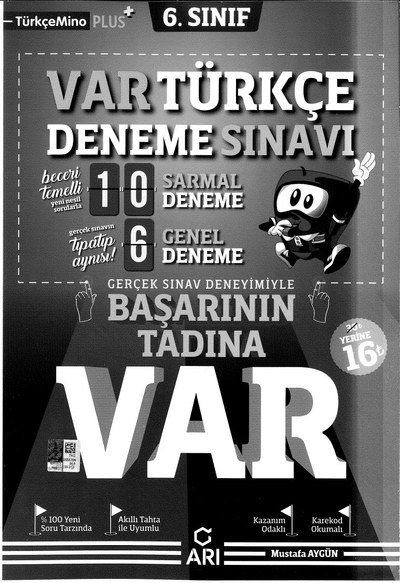 VAR TÜRKÇE DENEME SINAVI