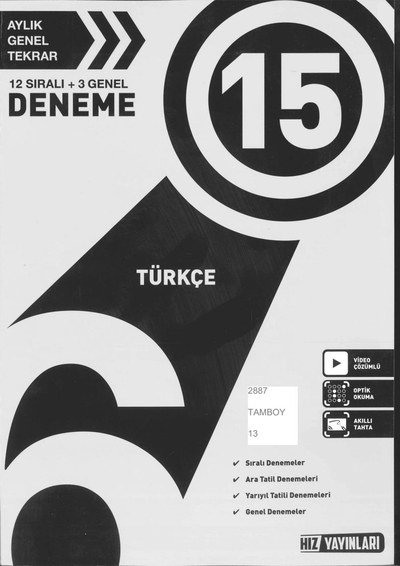 TÜRKÇE 15 DENEME Fotokopinci -