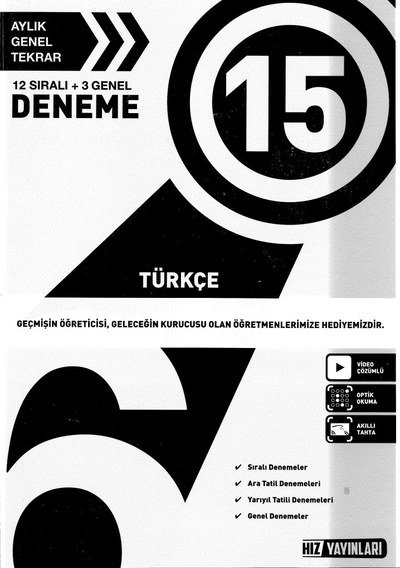 TÜRKÇE 15 DENEME Fotokopinci -
