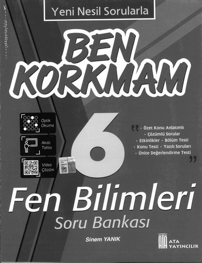 BEN KORKMAM FEN BİLİMLERİ SORU BANKASI Fotokopinci -