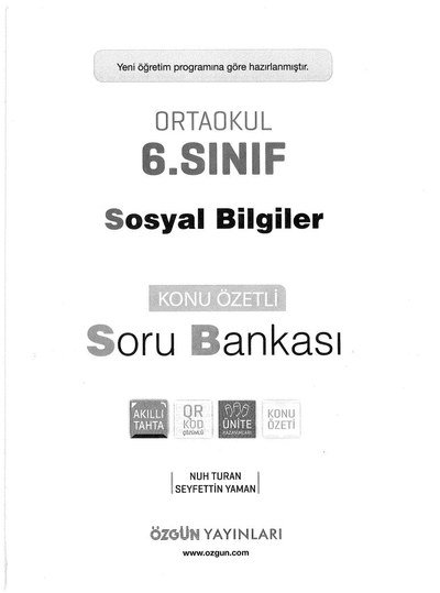 SOSYAL BİLGİLER KONU ÖZETLİ SORU BANKASI Fotokopinci -