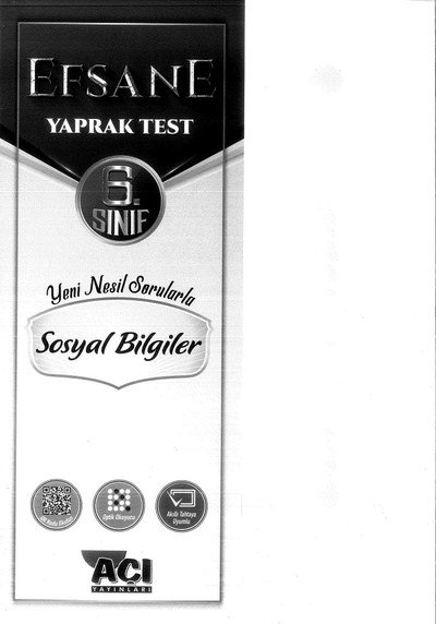 EFSANE YAPRAK TEST SOSYAL BİLGİLER Fotokopinci -