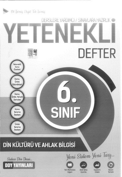 DİN KÜLTÜRÜ VE AHLAK BİLGİSİ YETENEKLİ DEFTER Fotokopinci -