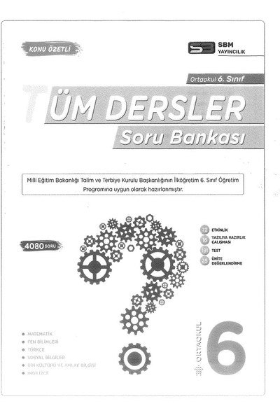 TÜM DERSLER SORU BANKASI