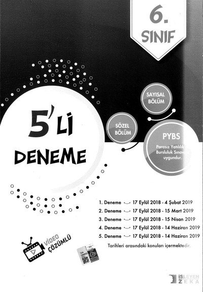 5'Lİ DENEME PYBS Fotokopinci -