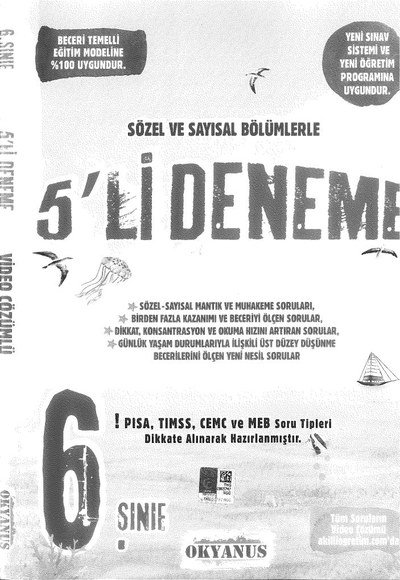SÖZEL VE SAYISAL BÖLÜMLERLE 5'Lİ DENEME Fotokopinci -