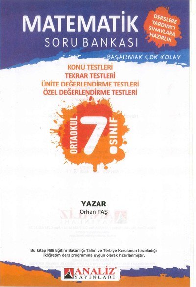 MATEMATİK SORU BANKASI Fotokopinci -