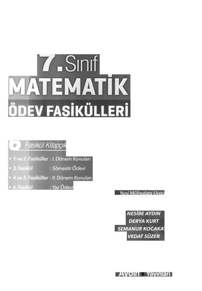 MATEMATİK ÖDEV FASİKÜLLERİ Fotokopinci -