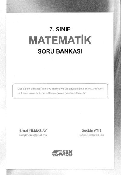 MATEMATİK SORU BANKASI Fotokopinci -