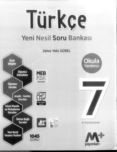 TÜRKÇE YENİ NESİL SORU BANKASI Fotokopinci -
