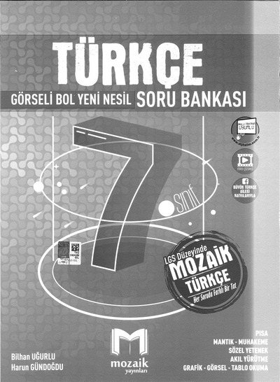 TÜRKÇE GÖRSELİ BOL YENİ NESİL SORU BANKASI Fotokopinci -