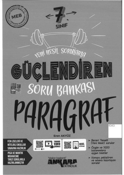 GÜÇLENDİREN SORU BANKASI PARAGRAF Fotokopinci -