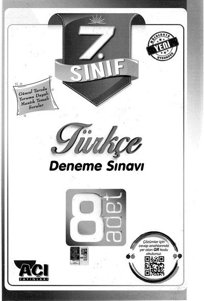 TÜRKÇE DENEME SINAVI 8 ADET