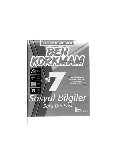 BEN KORKMAM SOSYAL BİLGİLER SORU BANKASI Fotokopinci -
