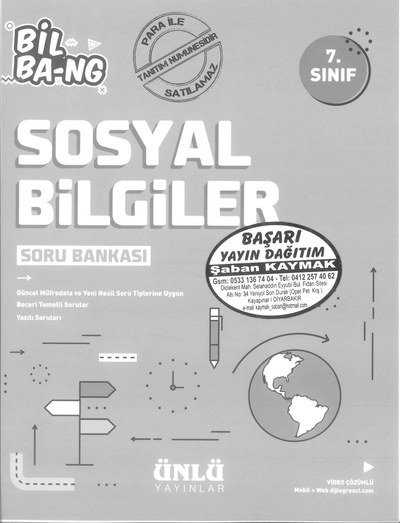 SOSYAL BİLGİLER SORU BANKASI BİL BA-NG Fotokopinci -