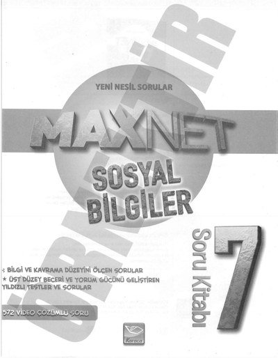 MAXNET SOSYAL BİLGİLER SORU KİTABI