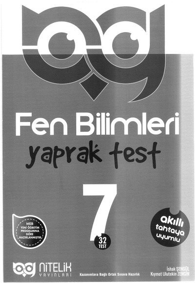 FEN BİLİMLERİ YAPRAK TEST 32 ADET