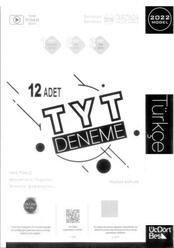 12 ADET TÜRKÇE TYT DENEME