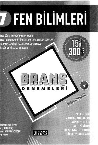 FEN BİLİMLERİ BRANŞ DENEMELERİ Fotokopinci -