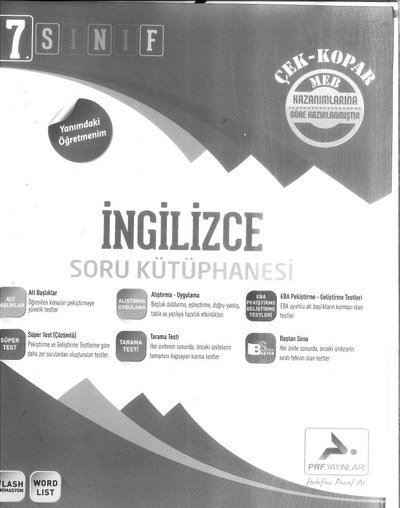 İNGİLİCZE SORU KÜTÜPHANESİ Fotokopinci -