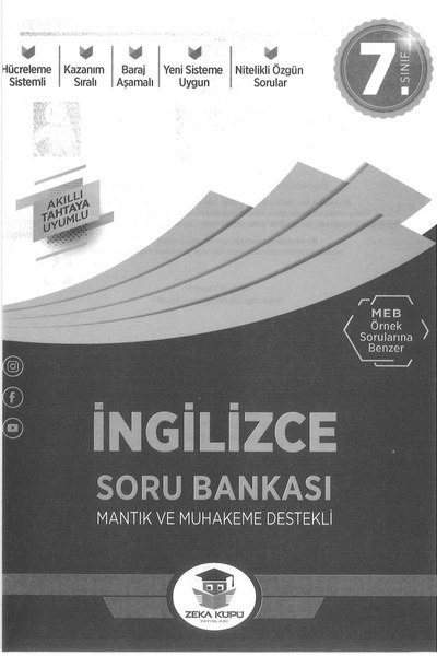 İNGİLİZCE SORU BANKASI MANTIK VE MUHAKEME DESTEKLİ