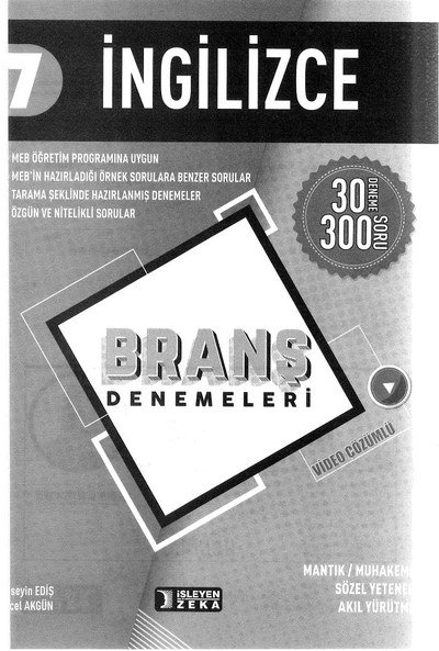 İNGİLİZCE BRANŞ DENEMELERİ 30 DENEME Fotokopinci -