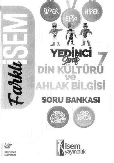 FARKLI İSEM DİN KÜLTÜRÜ VE AHLAK BİLGİSİ SORU BANKASI Fotokopinci -