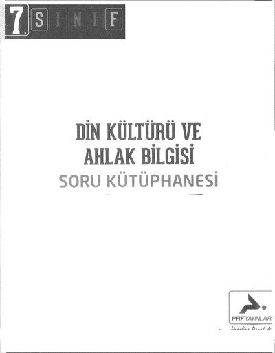 DİN KÜLTÜRÜ VE AHLAK BİLGİSİ SORU KÜTÜPHANESİ Fotokopinci -