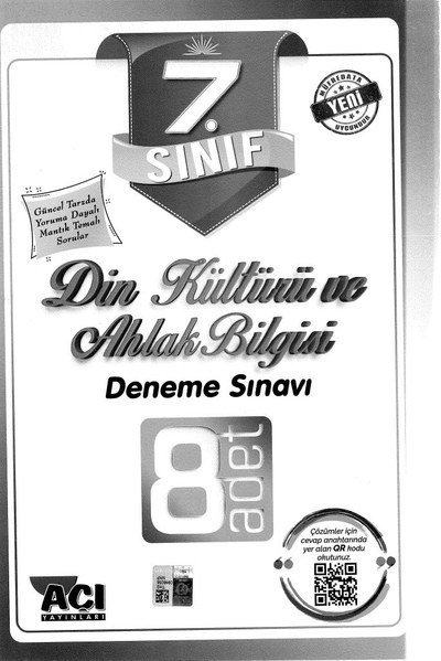 DİN KÜLTÜRÜ VE AHLAK BİLGİSİ DENEME SINAVI 8 ADET