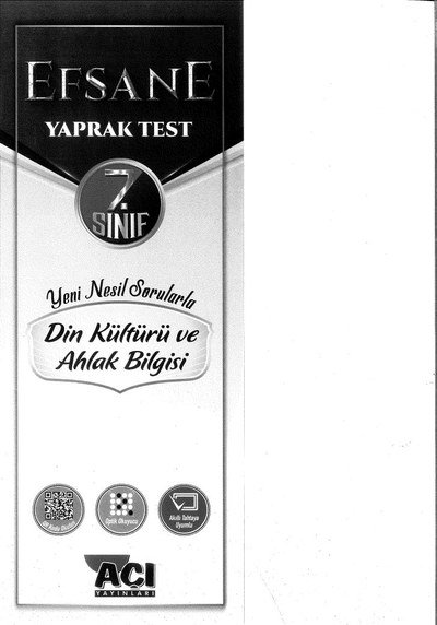 EFSANE YAPRAK TEST DİN KÜLTÜRÜ VE AHLAK BİLGİSİ