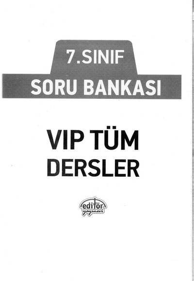 SORU BANKASI VIP TÜM DERSLER Fotokopinci -