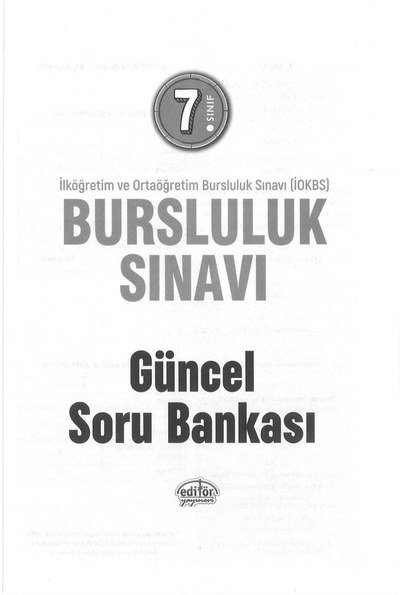 BURSLULUK SINAVI GÜNCEL SORU BANKASI Fotokopinci -