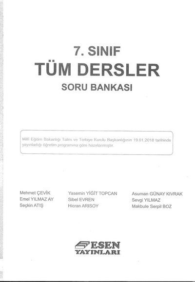 TÜM DERSLER SORU BANKASI Fotokopinci -