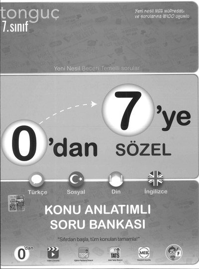 0'DAN 7'YE SÖZEL KONU ANLATIMLI SORU BANKASI Fotokopinci -