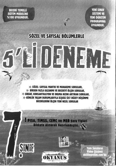 SÖZEL VE SAYISAL BÖLÜMLERLE 5'Lİ DENEME