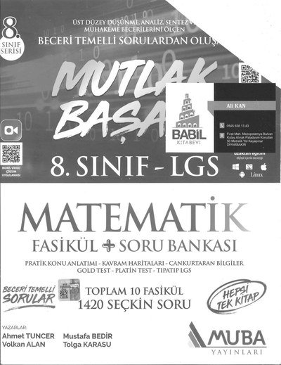 MUTLAK BAŞARI MATEMATİK FASİKÜL + SORU BANKASI Fotokopinci -
